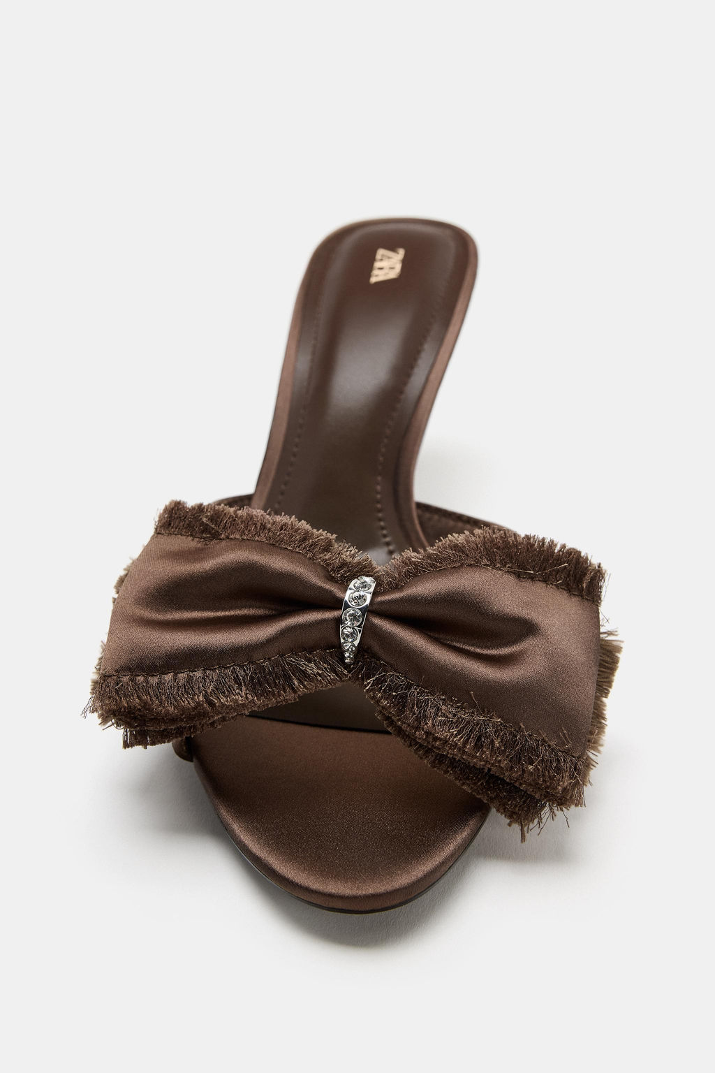 ZAPATO TAC?N EFECTO SATINADO / Marr?n Chocolate - Zara фото 6