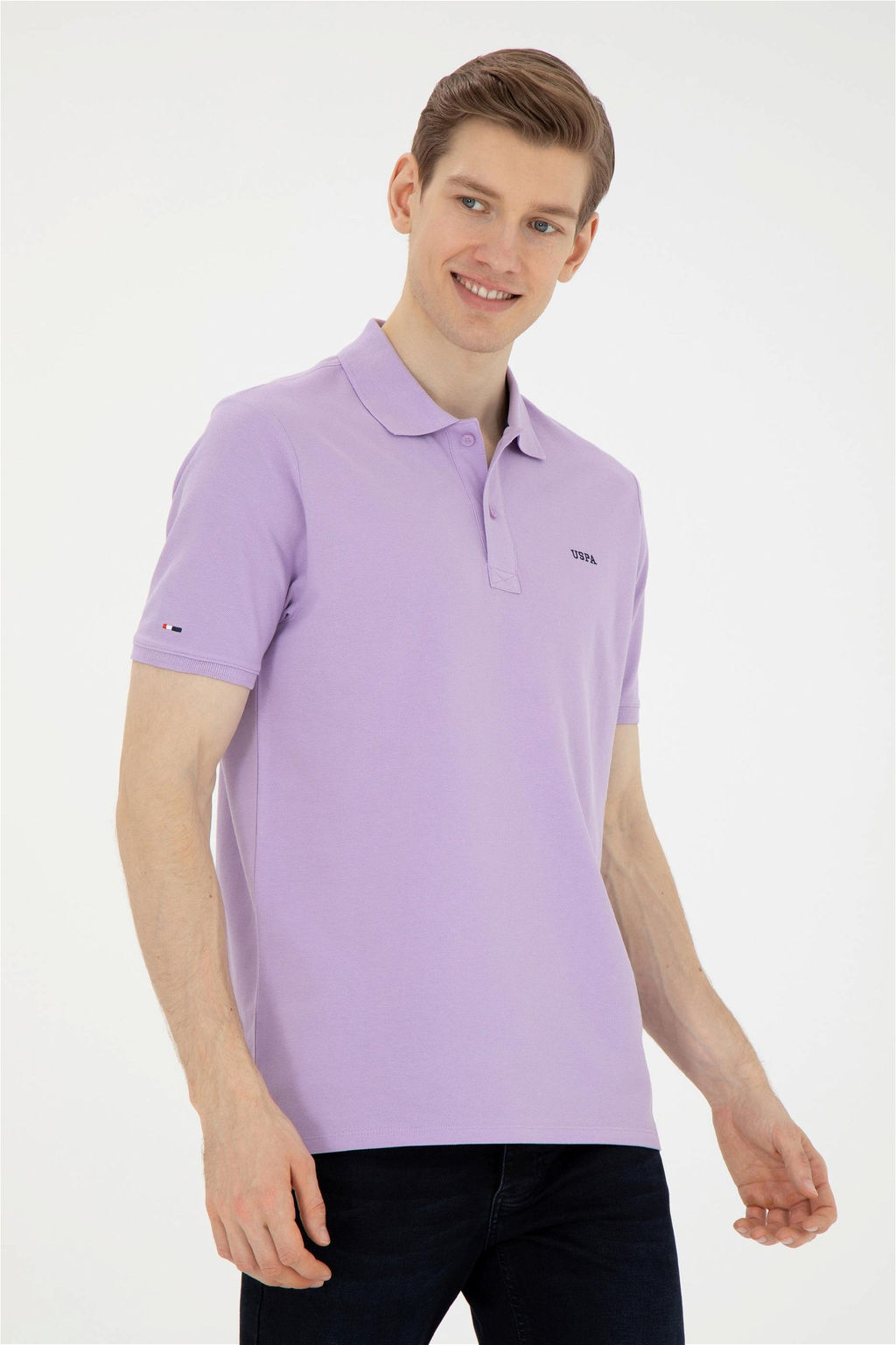 Мужская сиреневая базовая футболка - U.s. polo assn фото 3