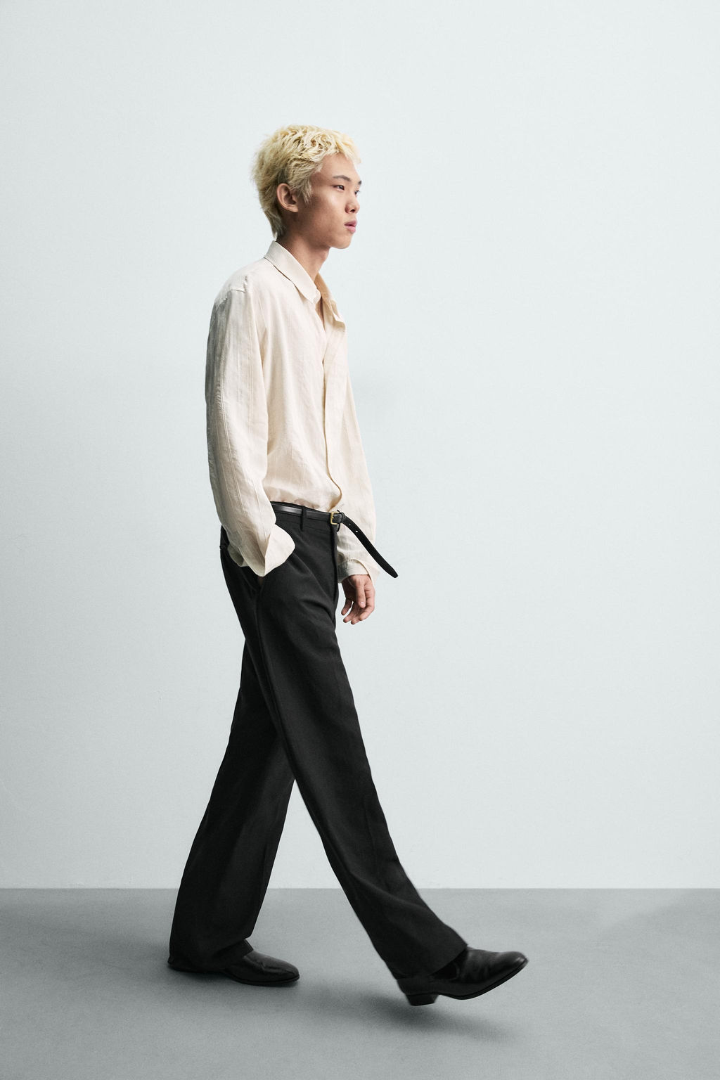 CAMISA JACQUARD RAYAS / Blanco roto - Zara фото 6