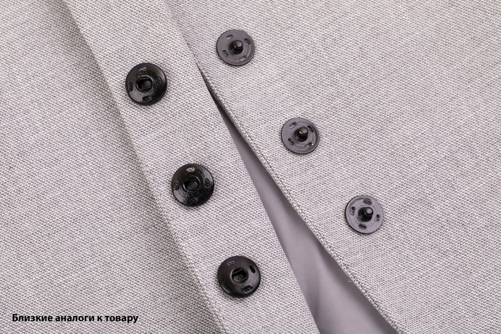 Кнопка пришивная Gamma KL-210 металл d 21 мм 10 шт. №01 под никель