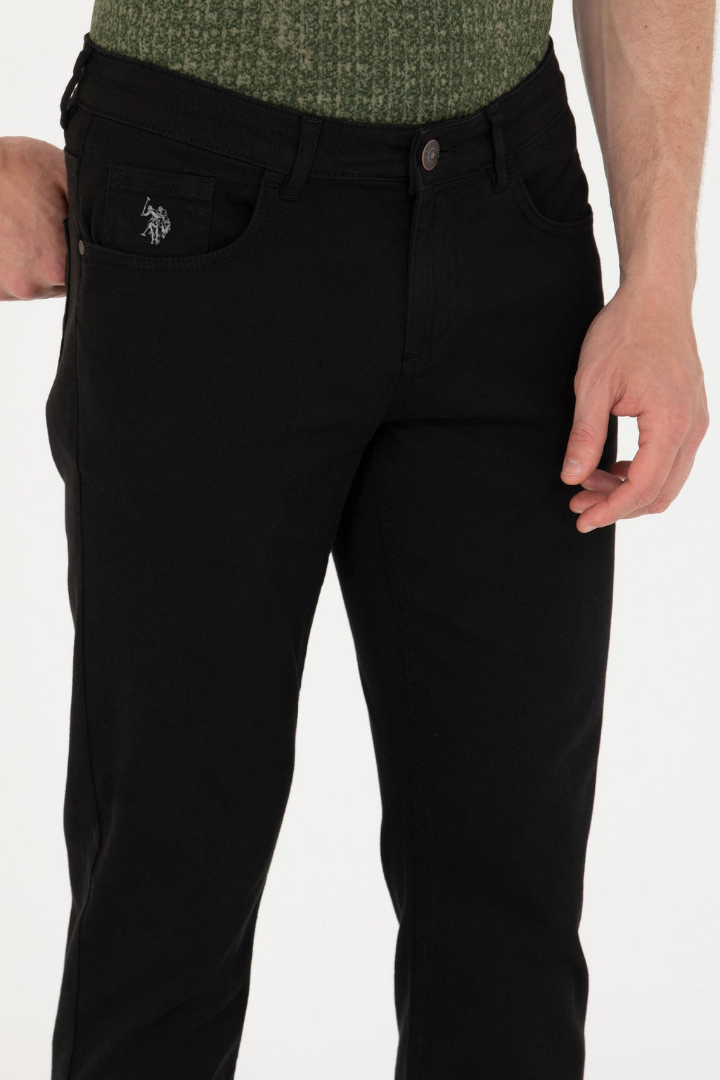 U. S. Polo Assn / Мужские черные брюки из плотной ткани - U.s. polo assn фото 12