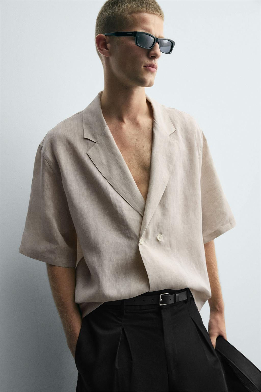 100% LINEN KIMONO SHIRT - Zara фото 23