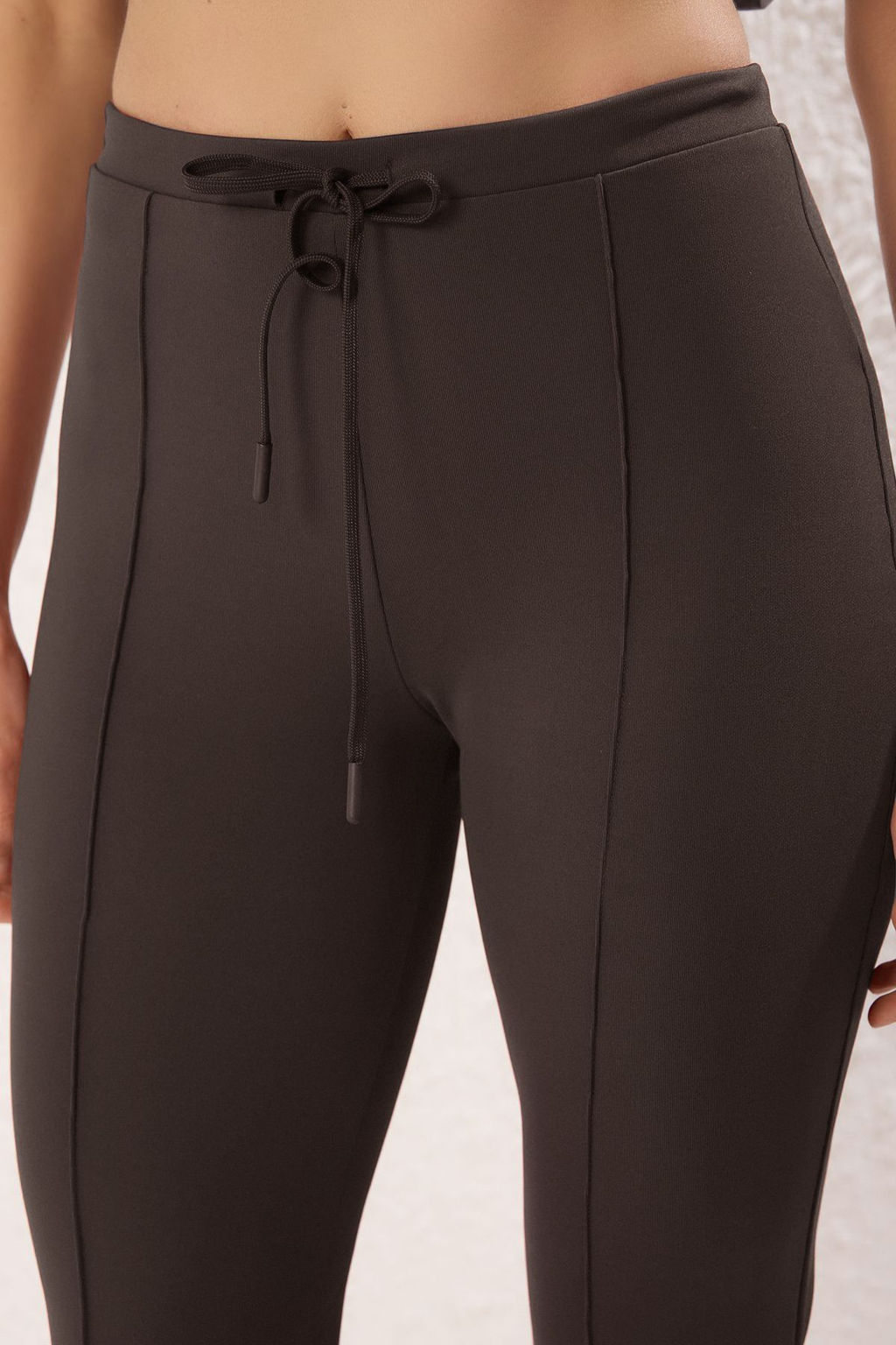 Kahverengi Dalg?c/Scuba Kumas Baglama Detayl? Spor Orme Esofman Alt? THMSS25EA00003