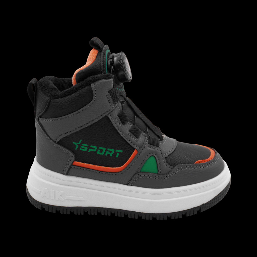 Кроссовки зимние на меху В7186-3 черно серые - BONCY фото 2