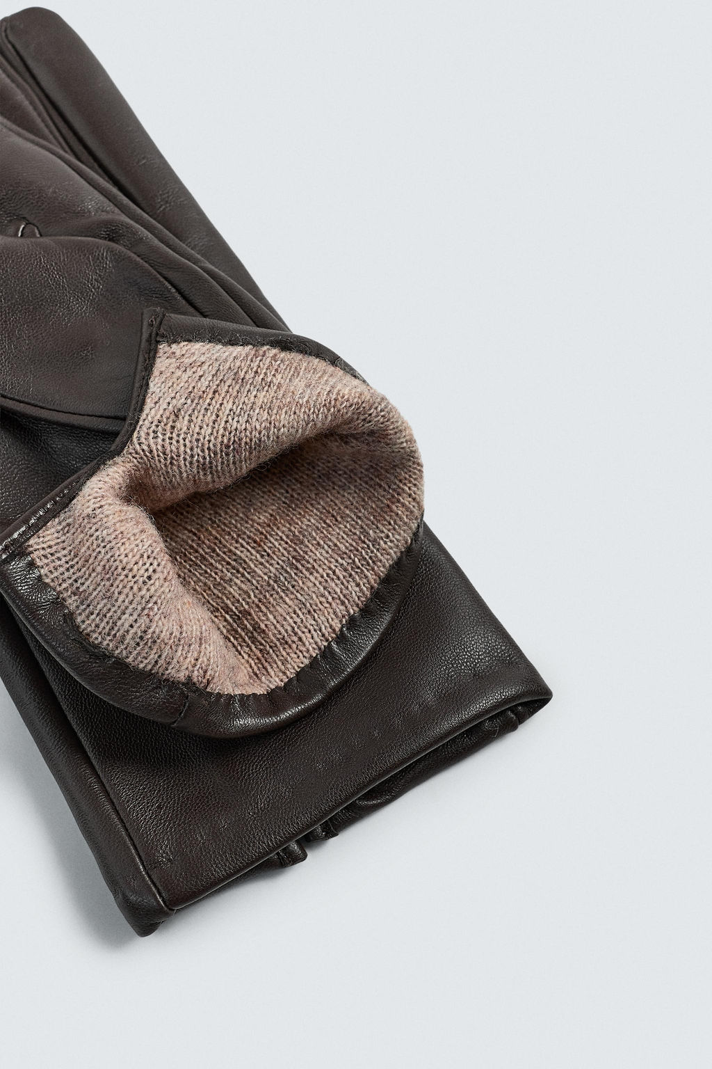 BASIC LEATHER GLOVES - Zara фото 5