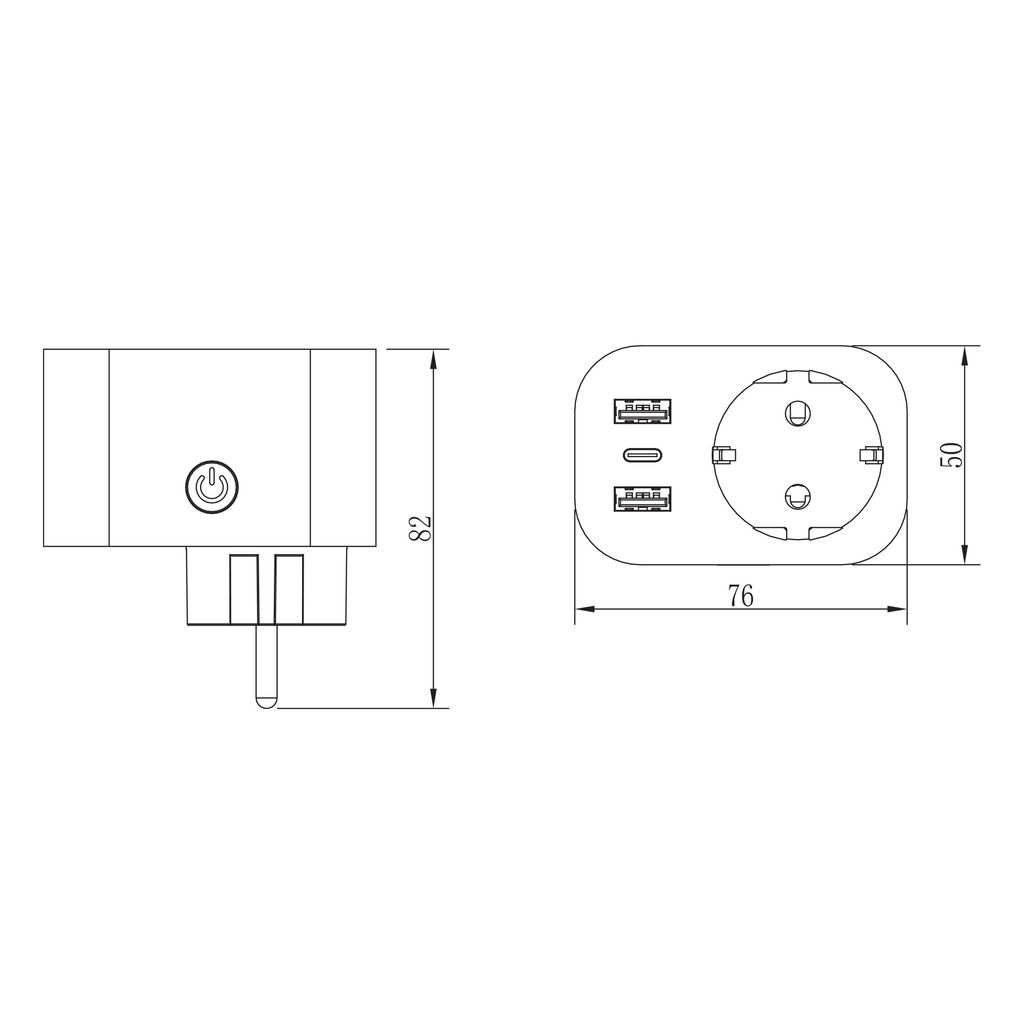 USH-A103 1G/UC/WF WHITE Умная розетка Wi-Fi. 2USB+Type-C (5В, 2,4A). 16A. До 3680Вт. Голосовое управление+приложение UnielSmart. TM Uniel - Volpe фото 14