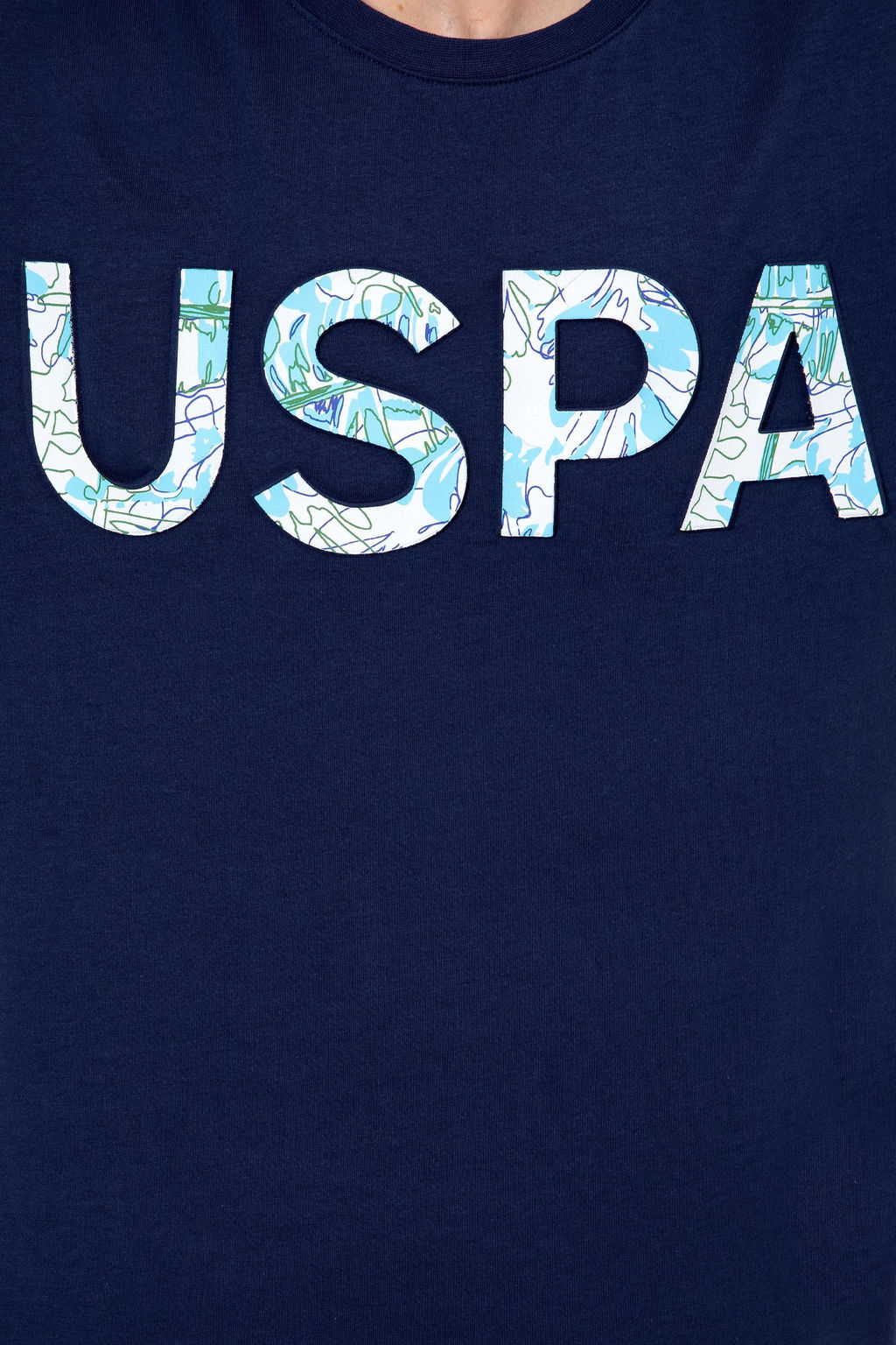 Мужская темно-синяя футболка с круглым вырезом Неожиданная скидка в корзине - U.s. polo assn фото 6