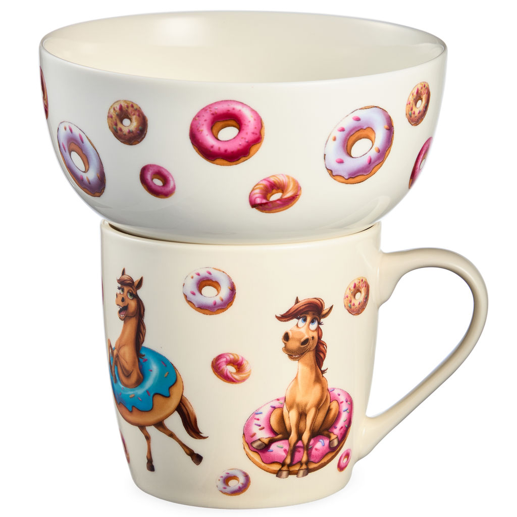 НАБОР ПОСУДЫ LEFARD PONYCAKE 2 ПР. (КРУЖКА 360МЛ, САЛАТНИК 500МЛ)