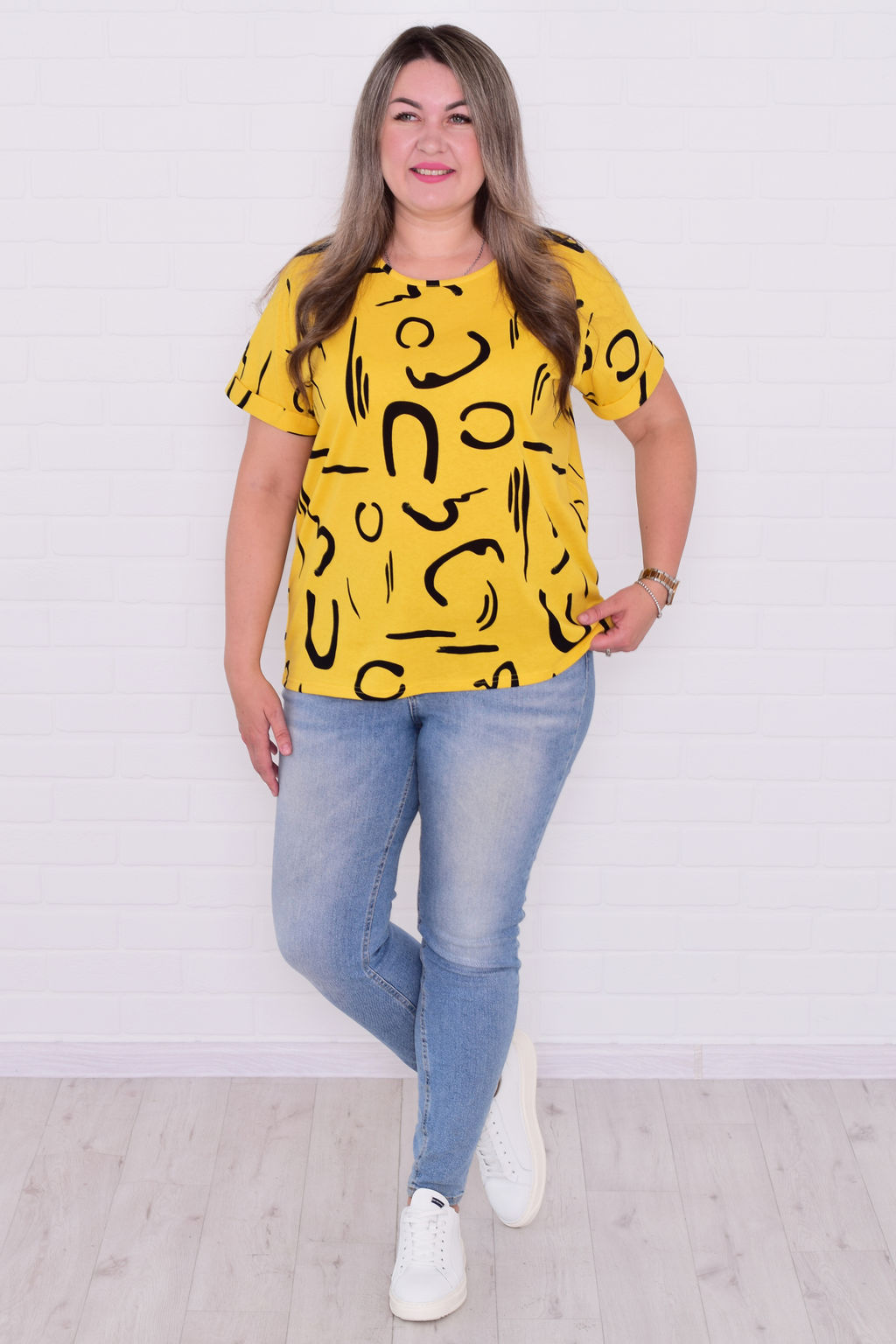 Футболка женская 6-196в (горчица)