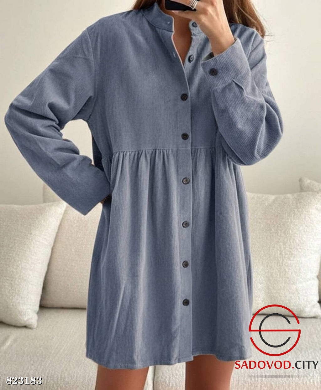 Платье женское на пуговицах