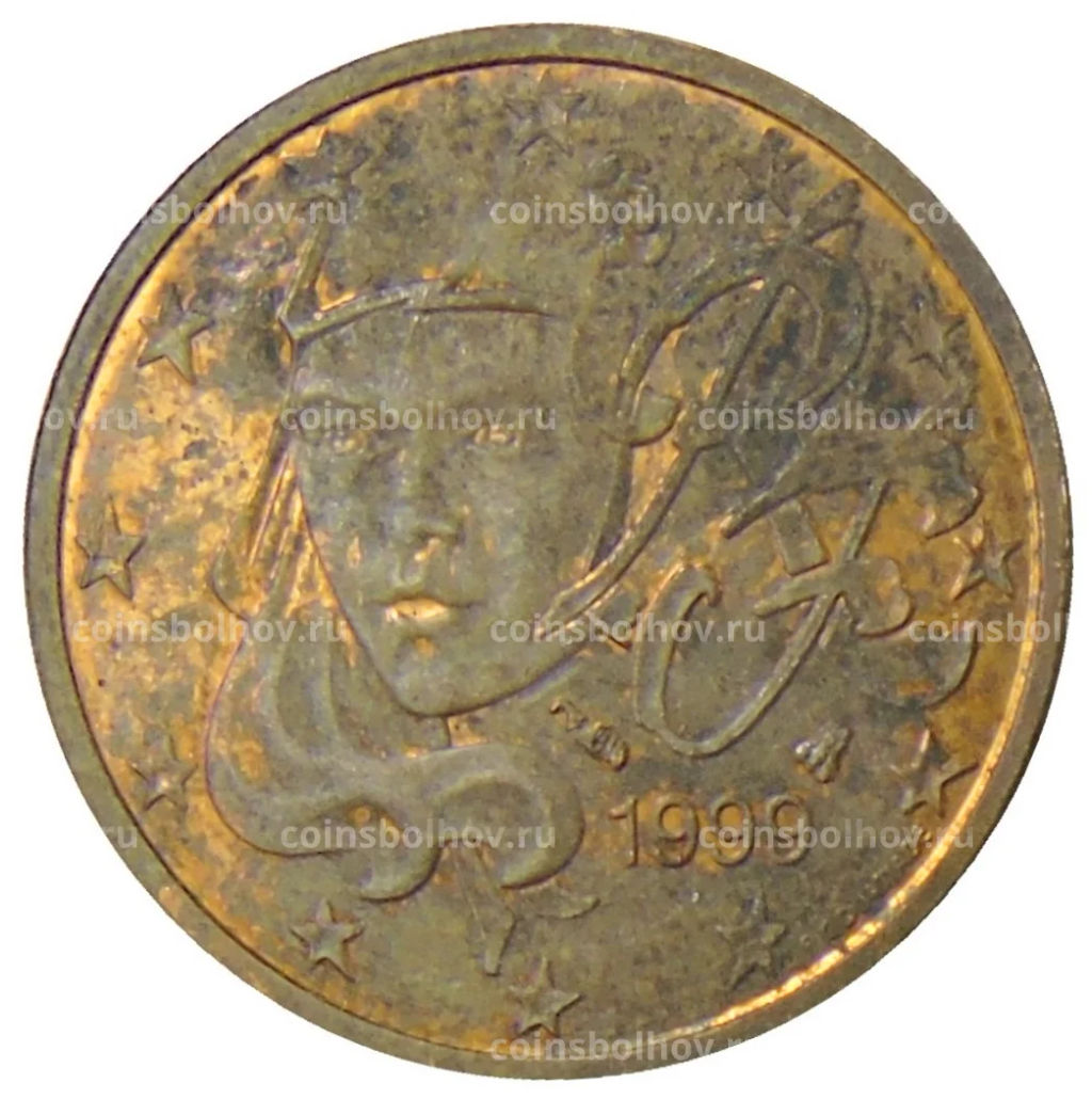 Монета 2 евроцента 1999 года Франция