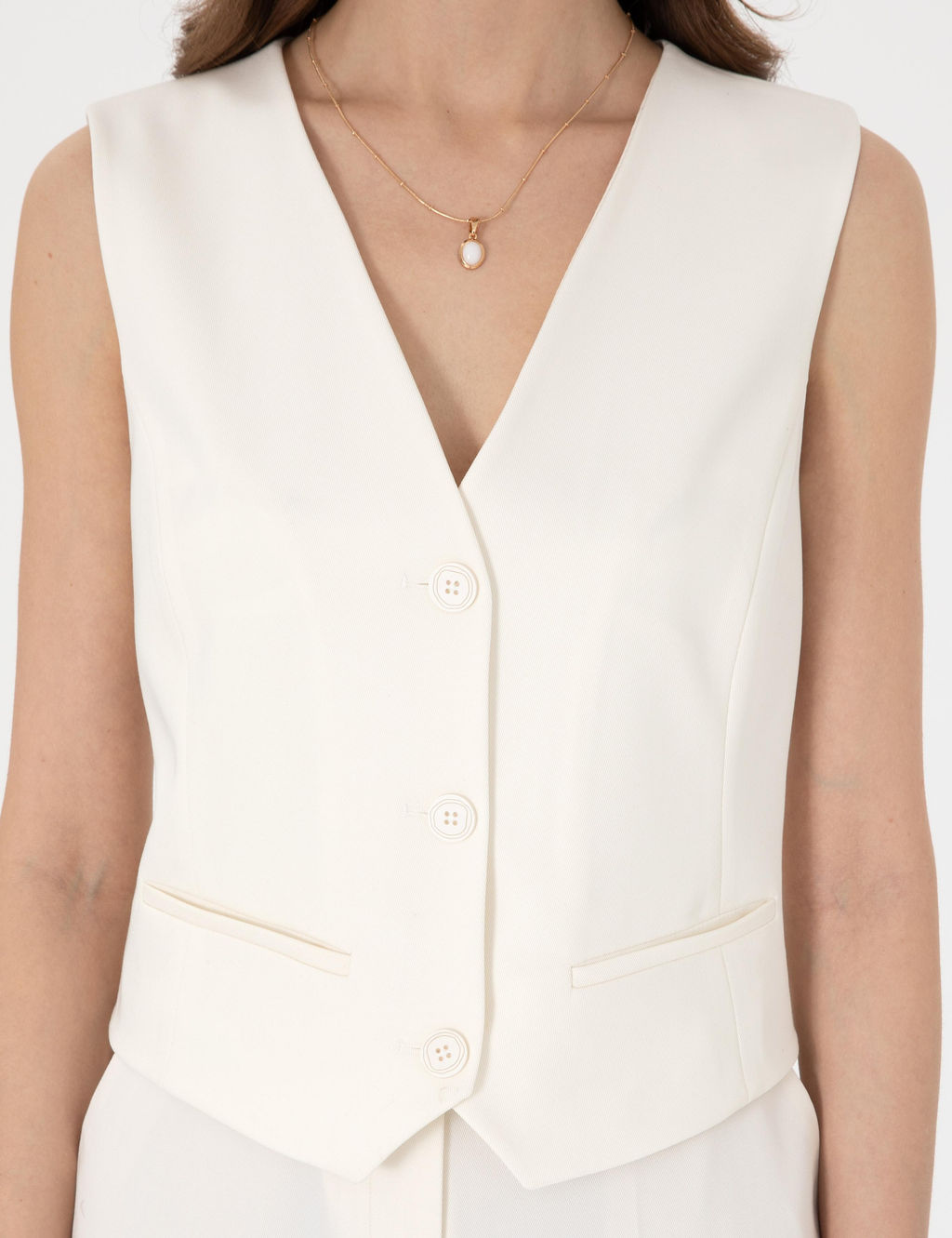 Beyaz Slim Fit Yelek - Pierre cardin фото 6