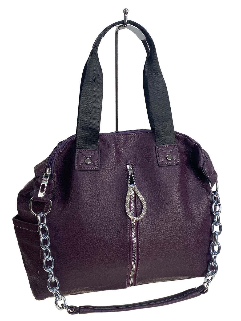 Женская сумка из искусственной кожи, цвет фиолетовый