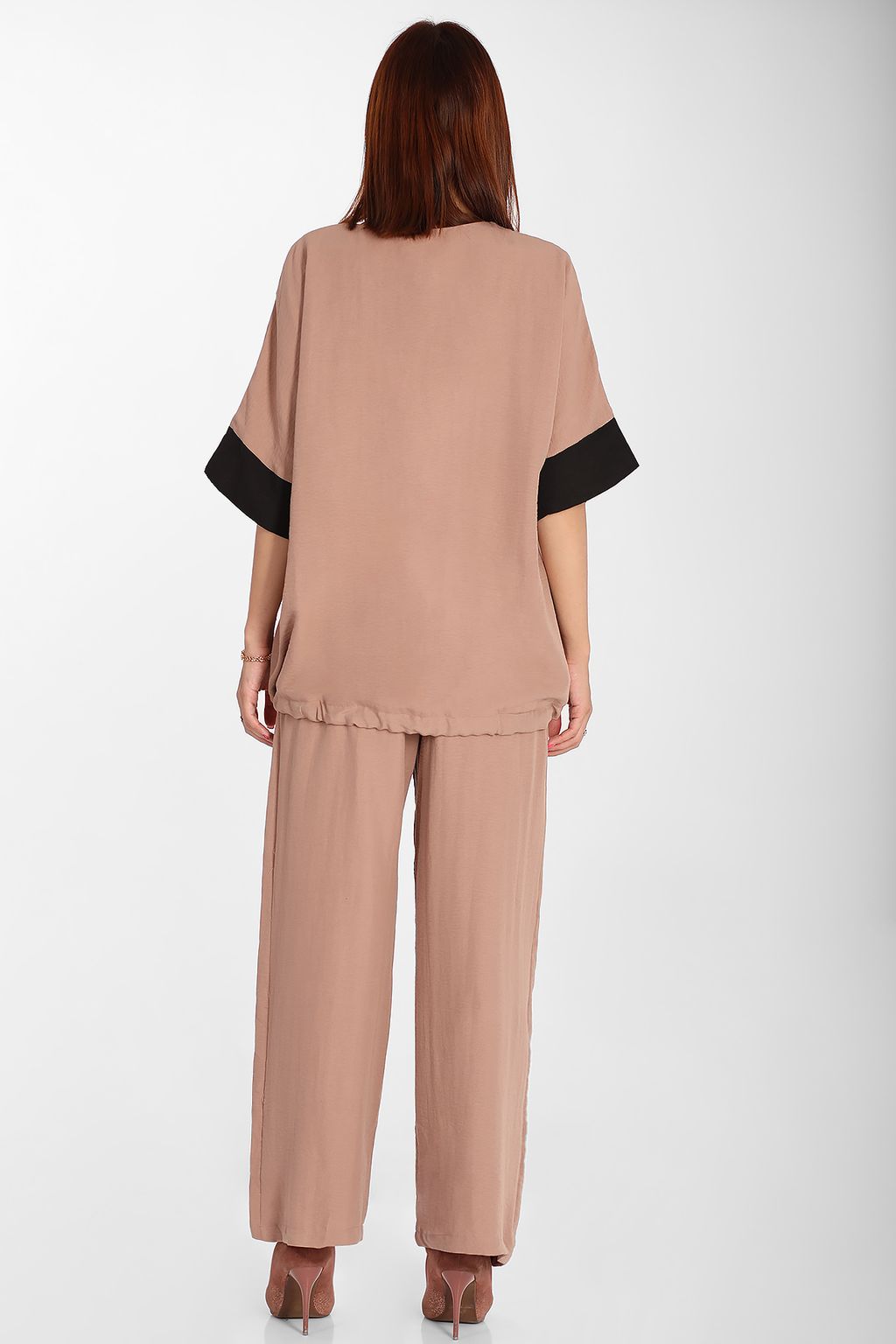 Костюм летний брючный больших размеров - Almond фото 3