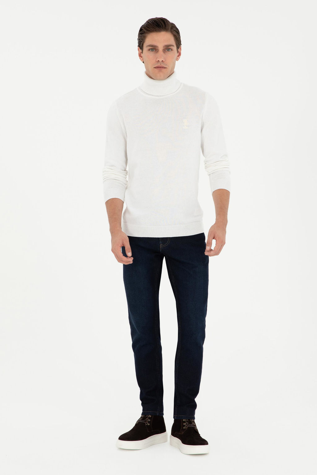 Мужской белый базовый свитер Неожиданная скидка в корзине - U.s. polo assn фото 4