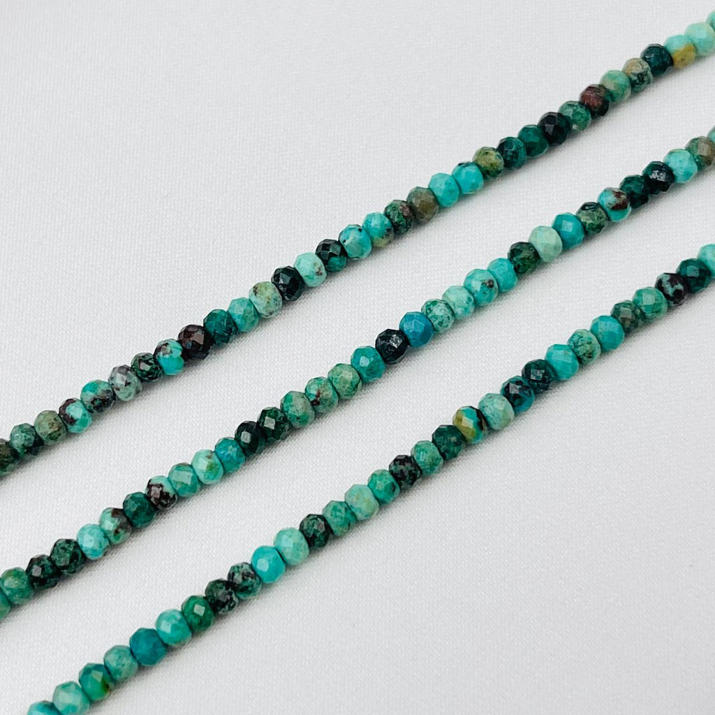 Бусины для украшений из Хризоколлы (195 бусин)