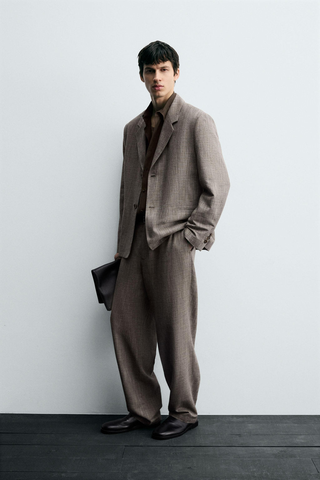 TEXTURED SUIT TROUSERS - Zara фото 4
