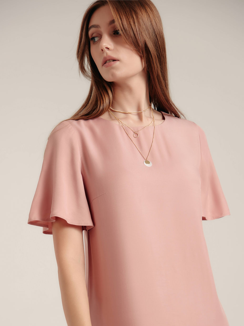 CONTE Платье свободного кроя LPL 1190 из вискозы dusty rose dusty rose