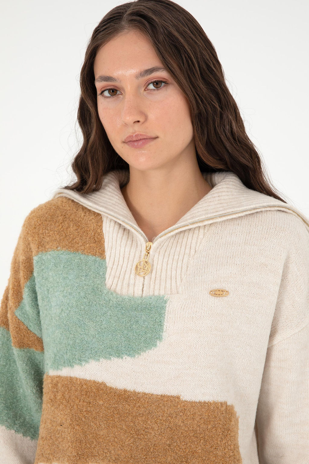 Женский кремовый свитер - U.s. polo assn фото 2