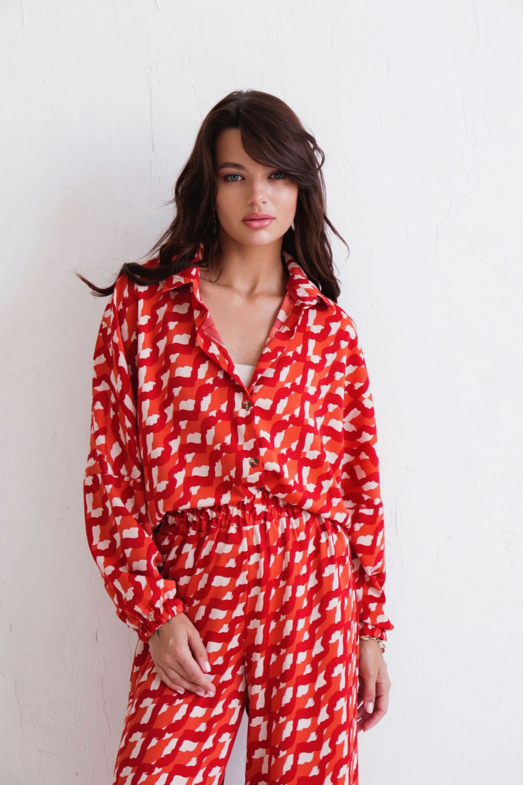 9969 Костюм летний красный с принтом - Martichelli фото 6