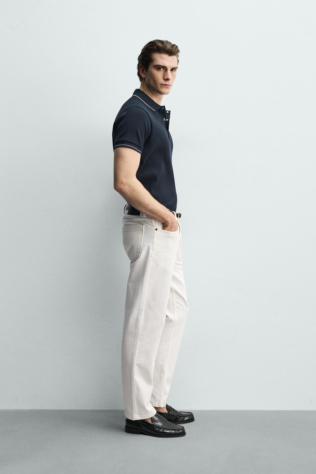 POLO CANAL? REGULAR FIT / Marino - Zara фото 4