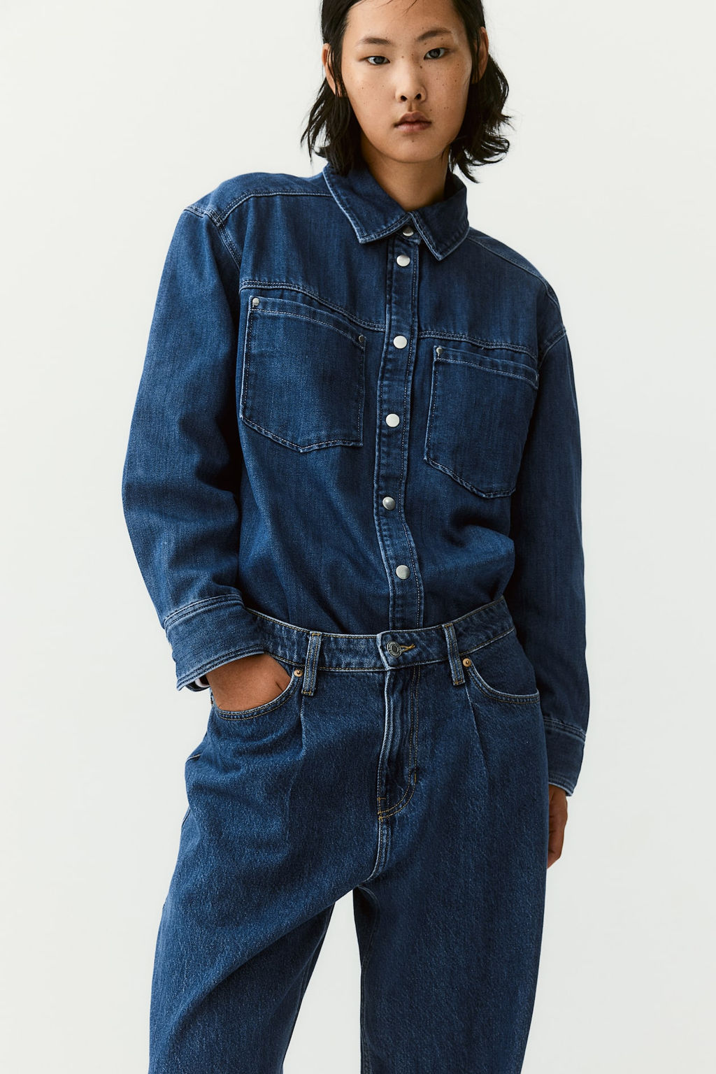 Pantalon denim de corte holgado - H&m фото 2