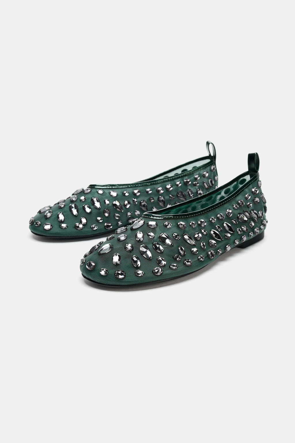 SPARKLY MESH BALLET FLATS - Zara фото 4
