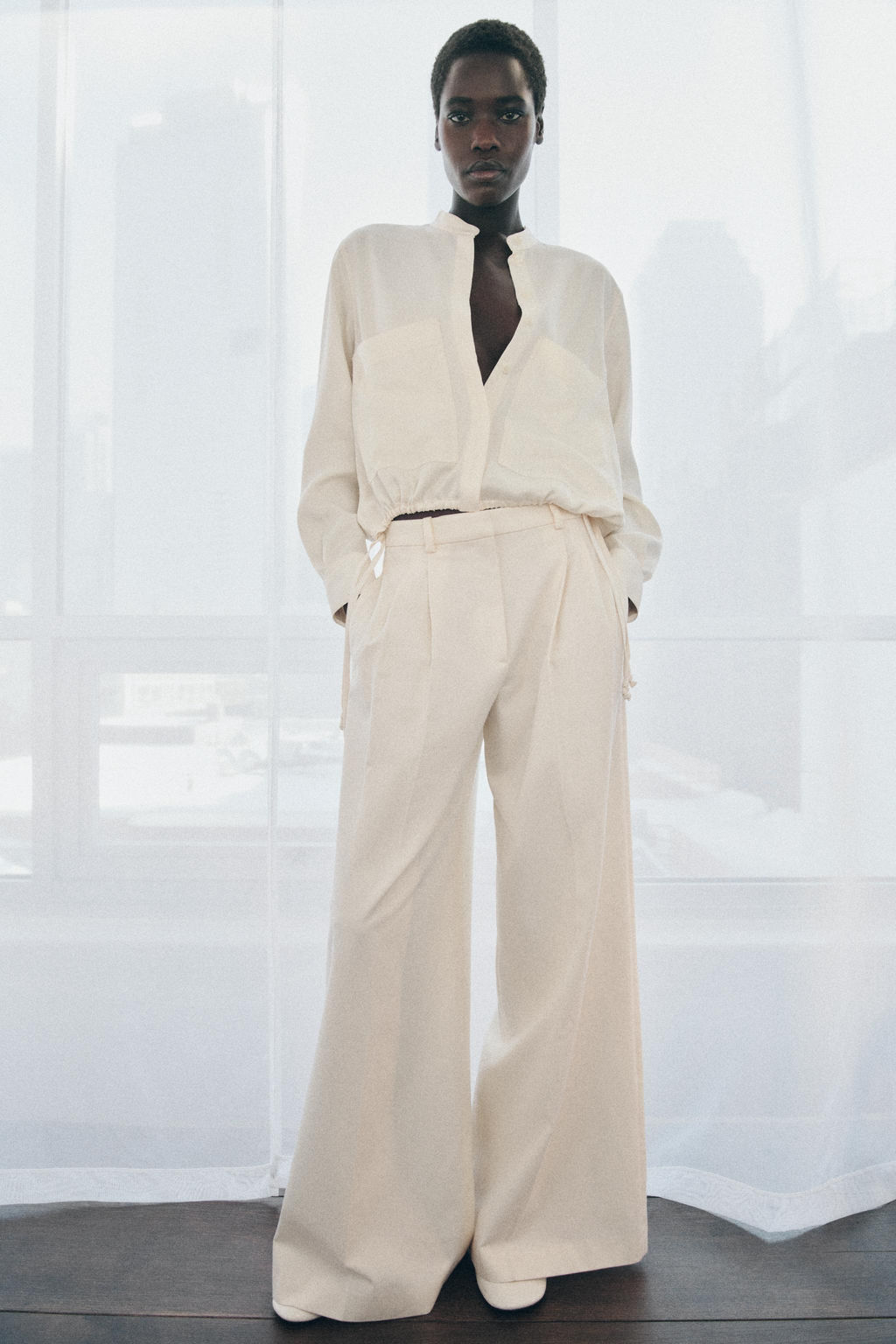 SATIN SHIRT ZW COLLECTION - Zara фото 9