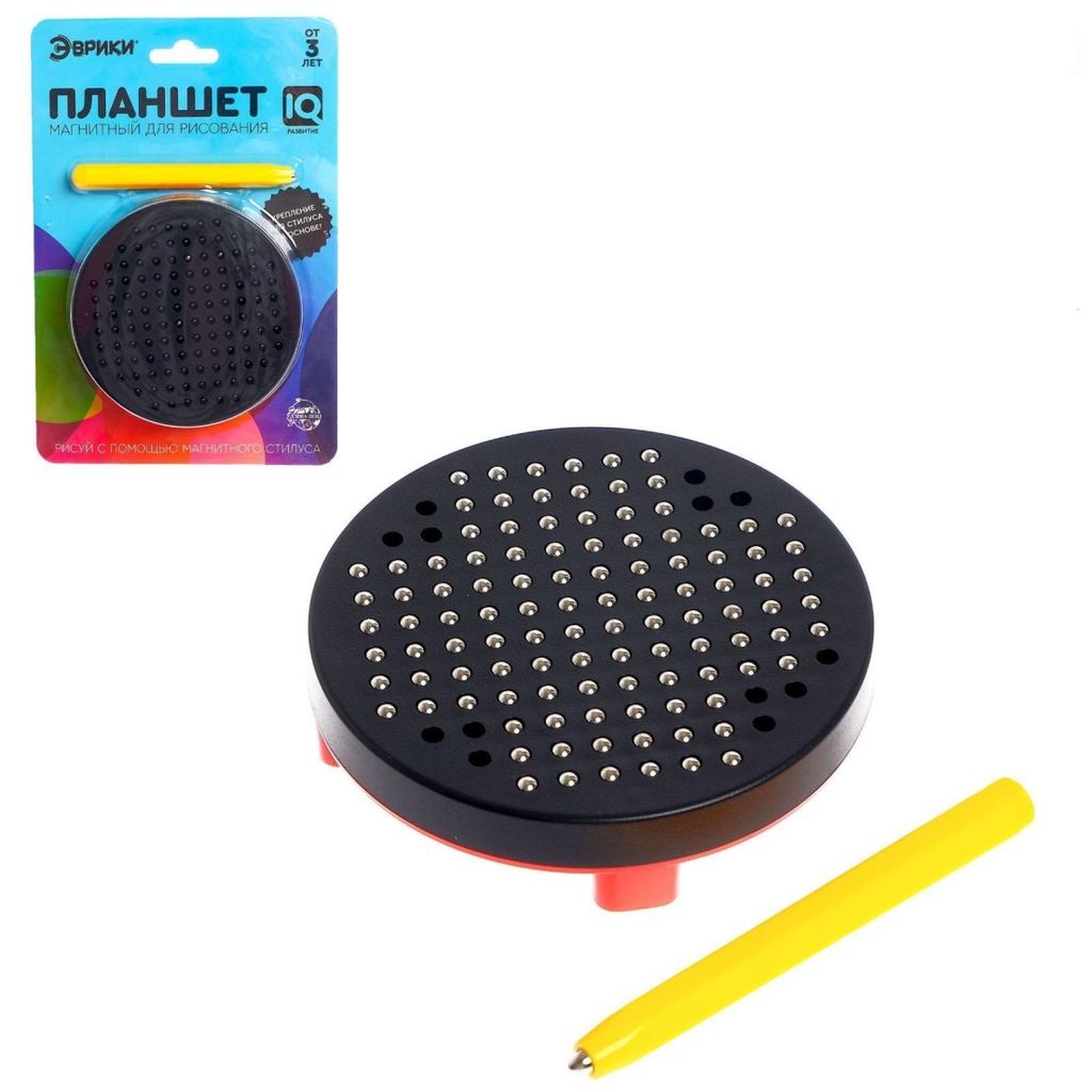 Эврики. Планшет обучающий "Магнитное рисование" 120 отверстий, с креплением цвет арт.6534380