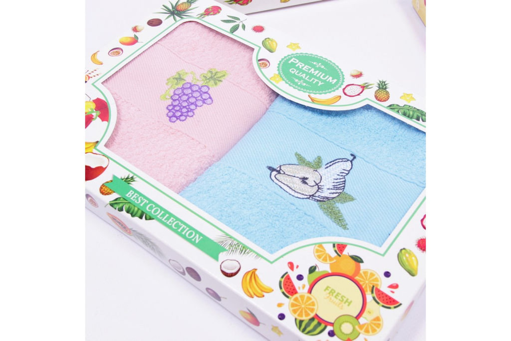 Набор полотенец махровых Фрукт В-0594 МР+МР в коробке - Наталья-текстиль фото 3