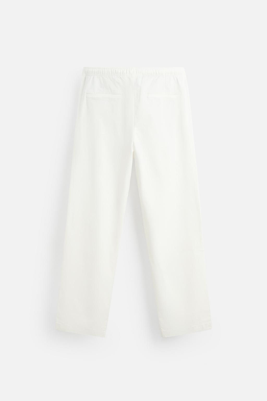REGULAR FIT JOGGER WAIST TROUSERS - Zara фото 8