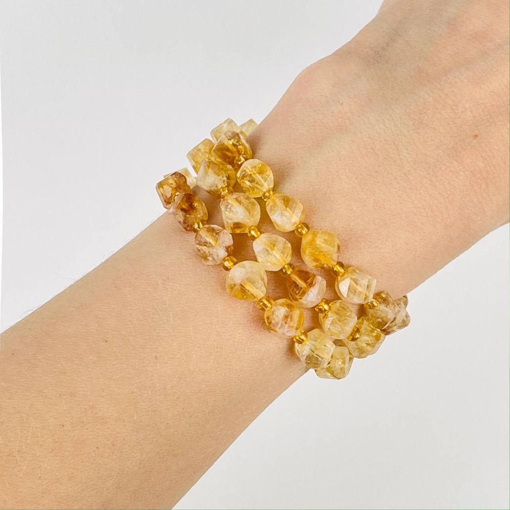 Бусины для украшений из Цитрина (38 бусин) 39 см