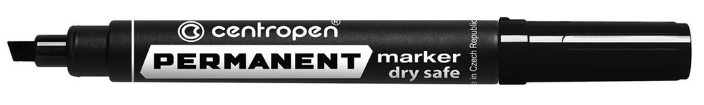 Centropen Маркер PERMANENT 2,5 мм перо клиновидное 10 шт. черный