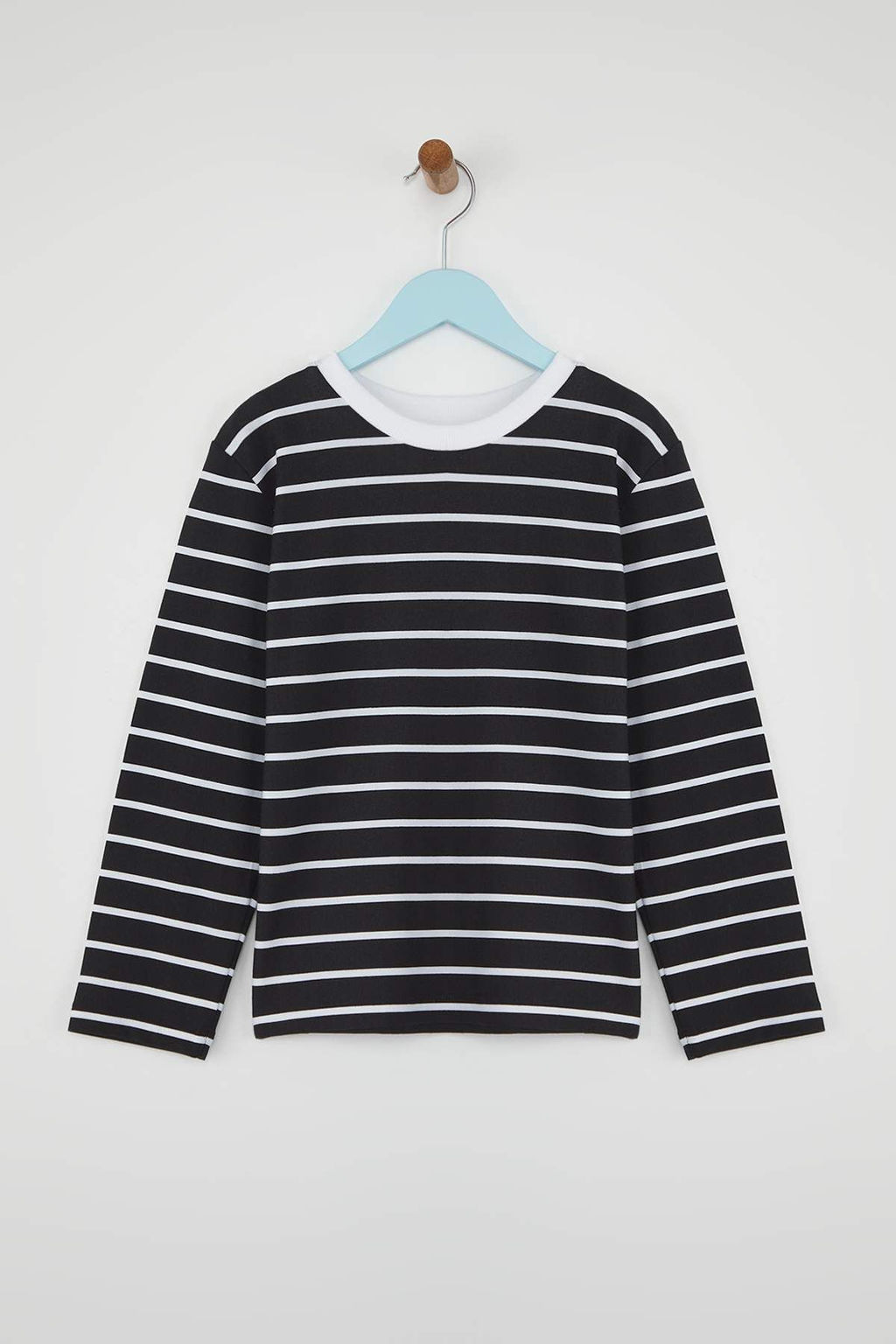 Lacivert-Yesil-Ekru 3lu Erkek Cocuk 100% Pamuk Duz Regular Orme T-Shirt TKDAW26TS00002 - Trendyolmilla фото 4