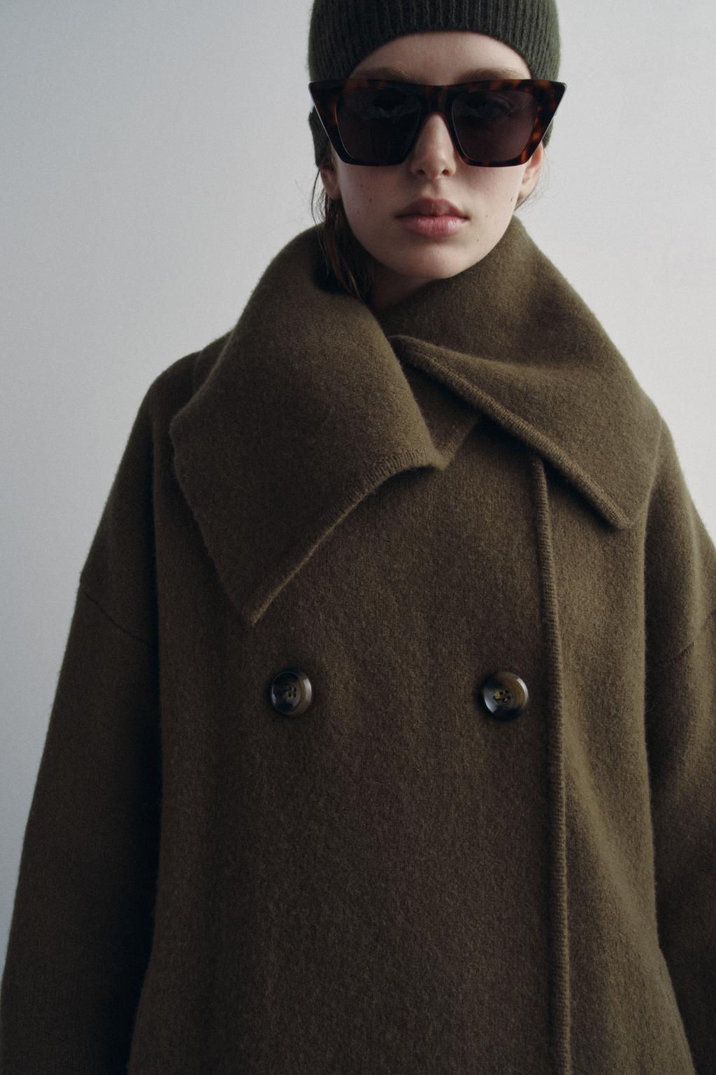 WIDE LAPEL 100% WOOL COAT - Zara фото 2