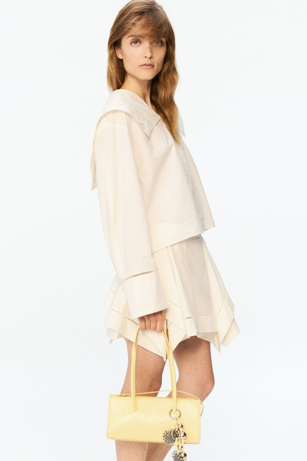 Blusa de popelina con cuello marinero - H&m фото 2