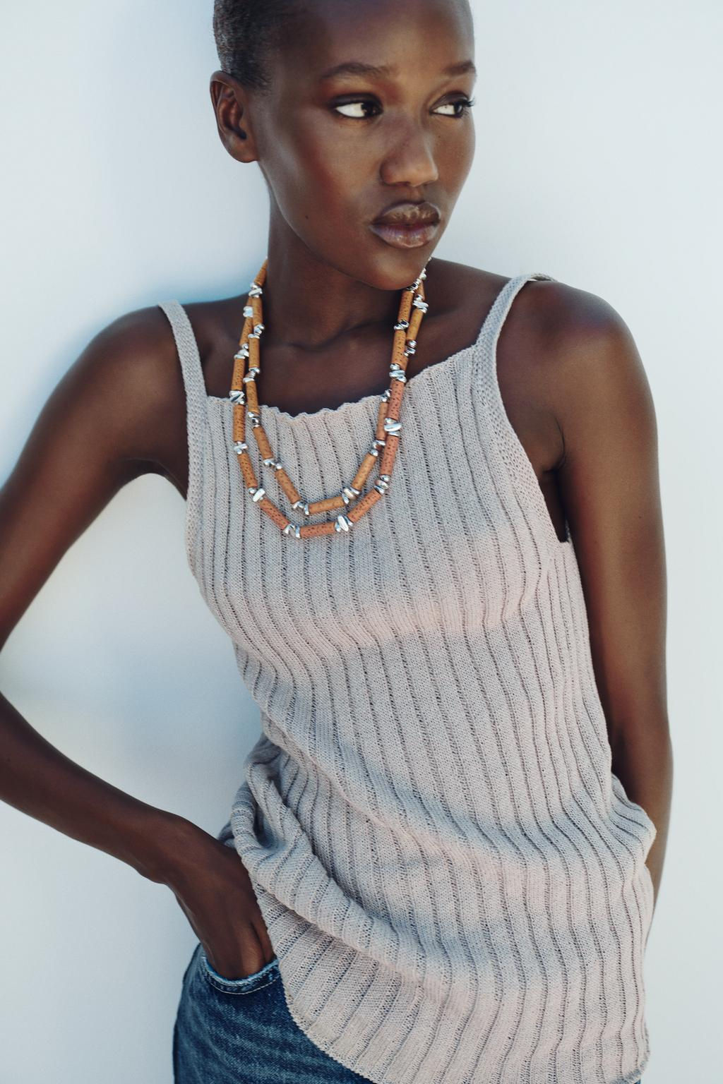 BASIC RIBBED KNIT TOP - Zara фото 2