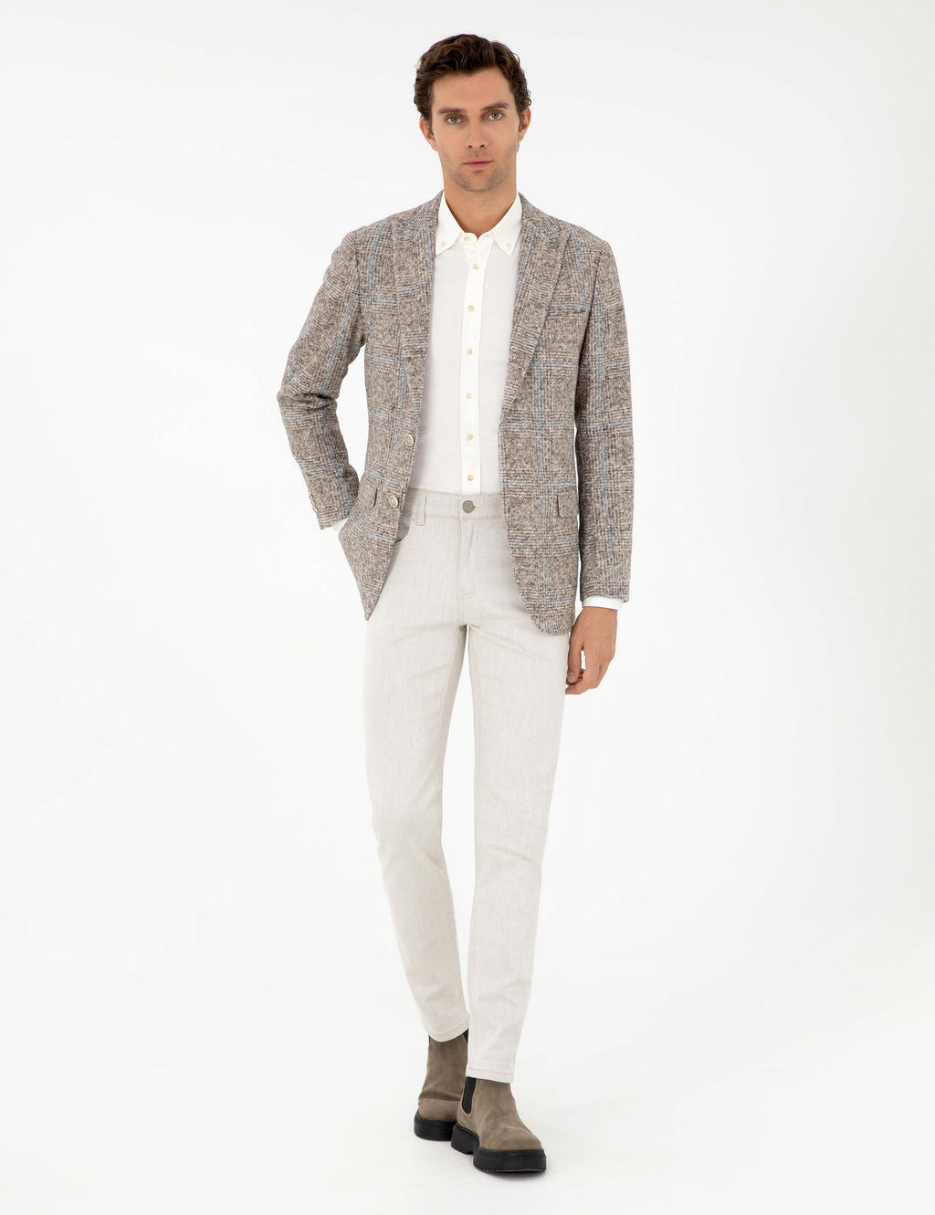 Светло-коричневая приталенная куртка - Cacharel фото 4