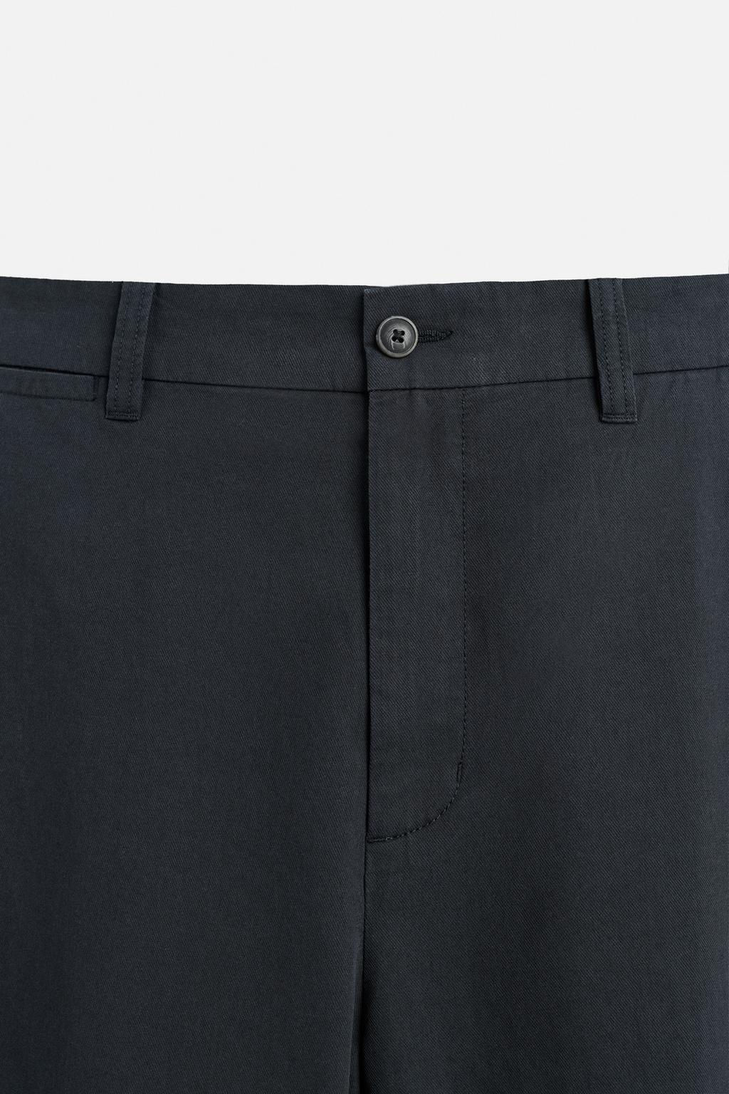 REGULAR FIT TEXTURED TROUSERS - Zara фото 8
