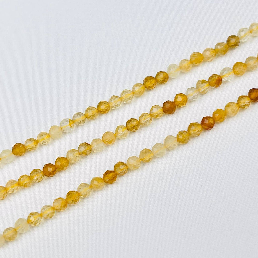 Бусины для украшений из Цитрина (110 бусин) 39 см