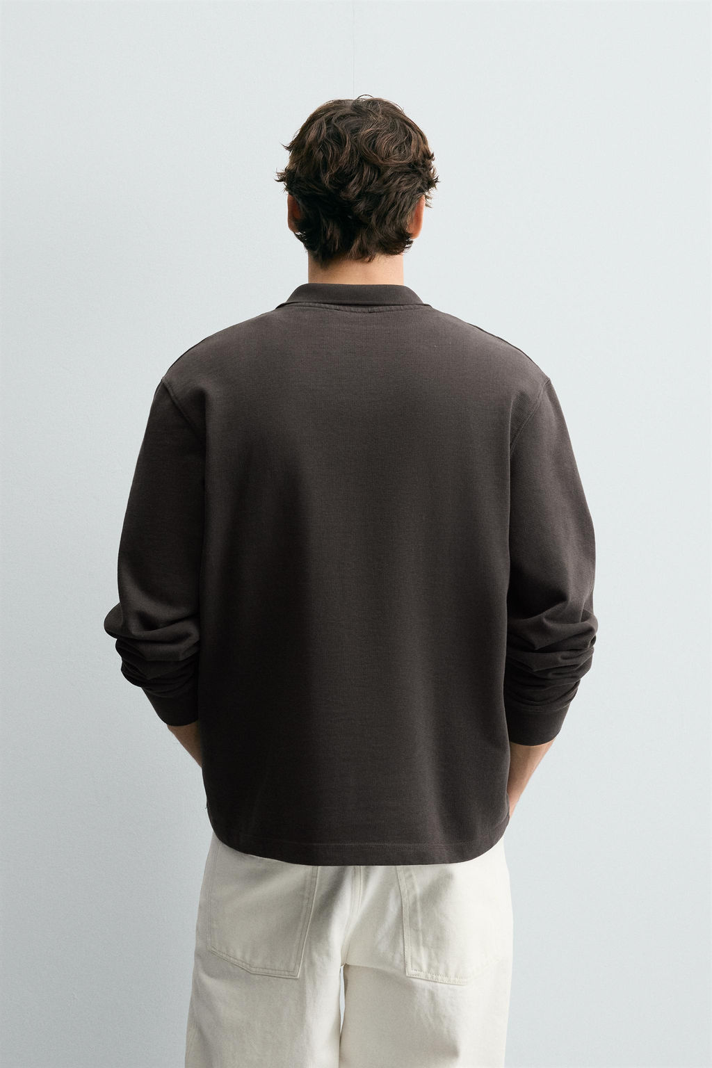 WASHED TEXTURED POLO SHIRT - Zara фото 3
