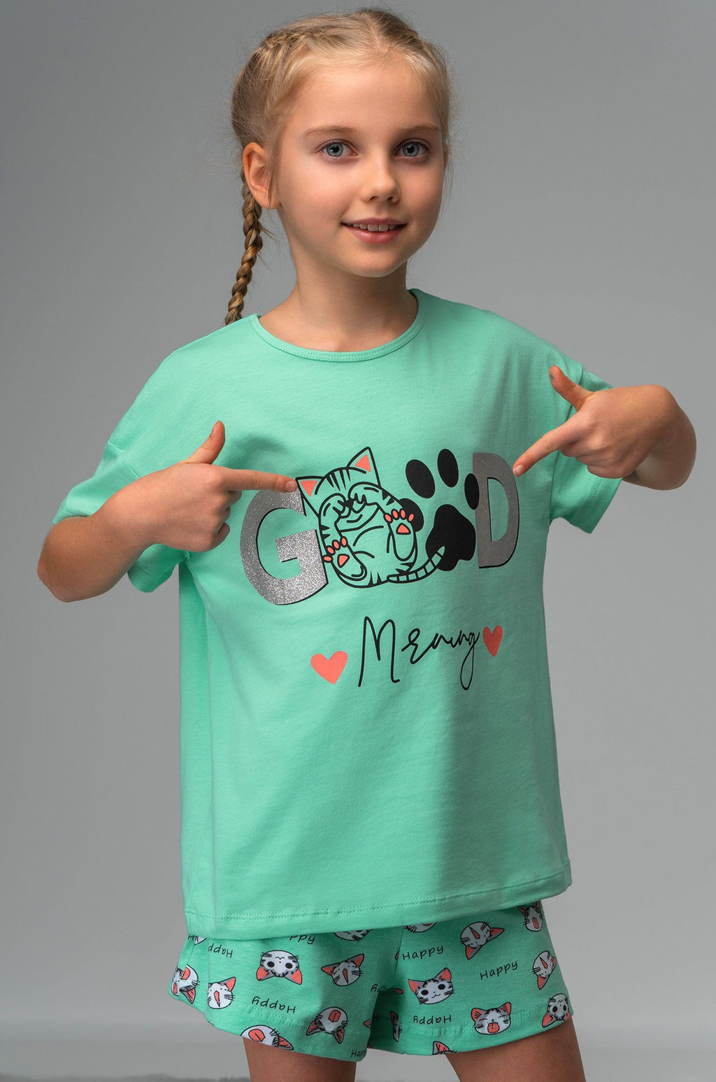 Пижама для девочки с шортами Bonito  фото 7