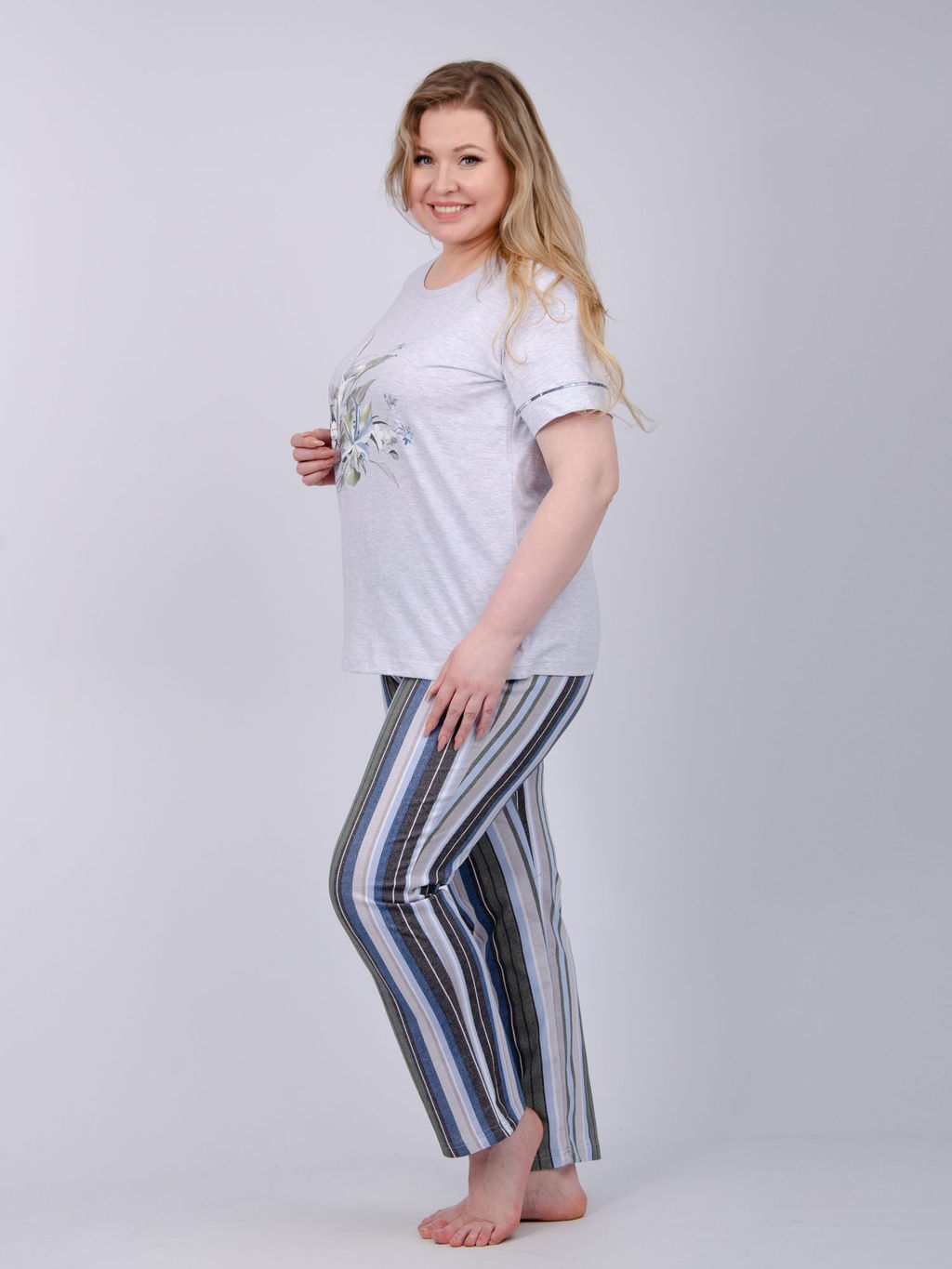 Пижама "Каори" полоса, трикотаж