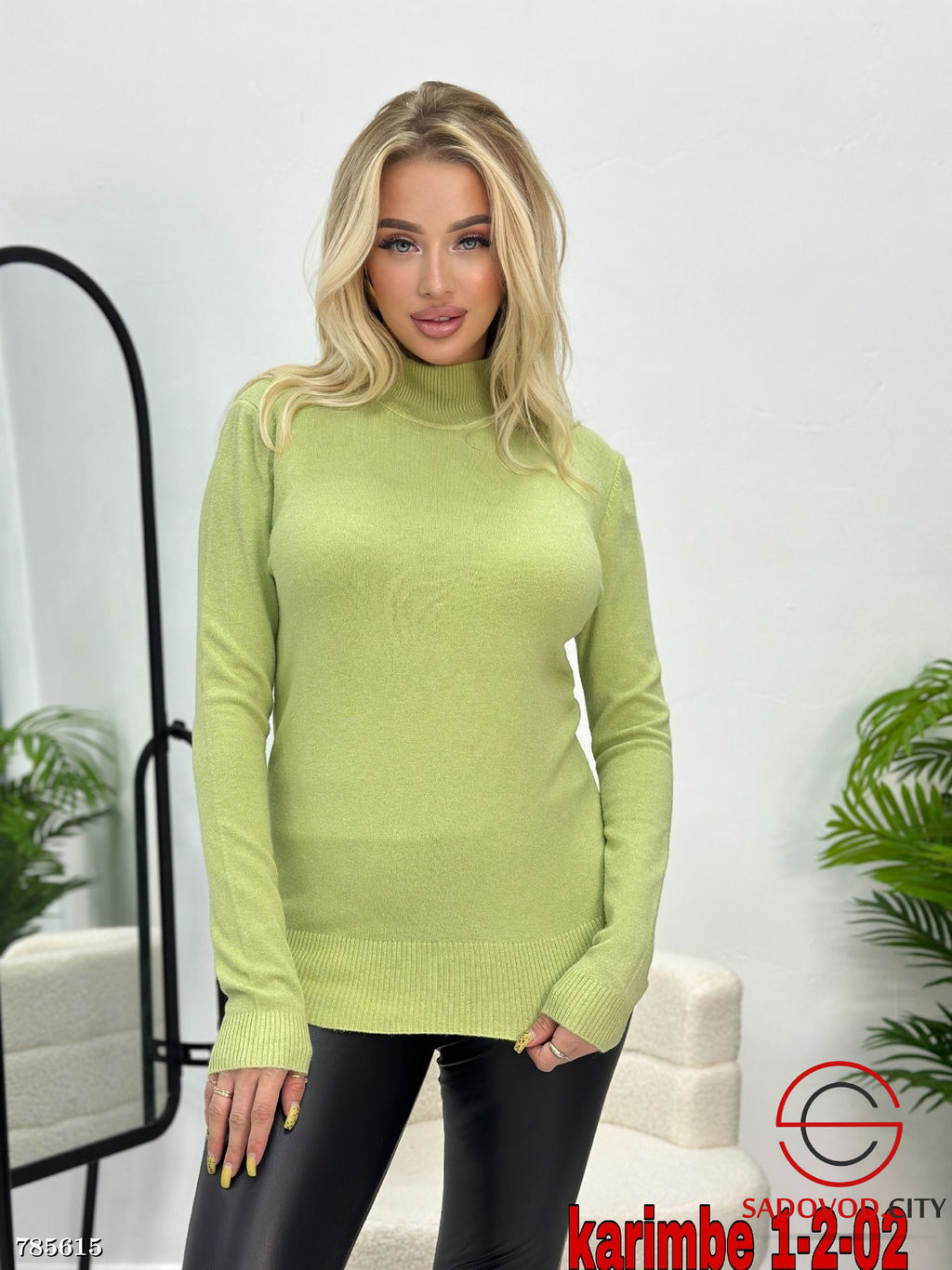 Женская однотонная водолазка - Bruno фото 10