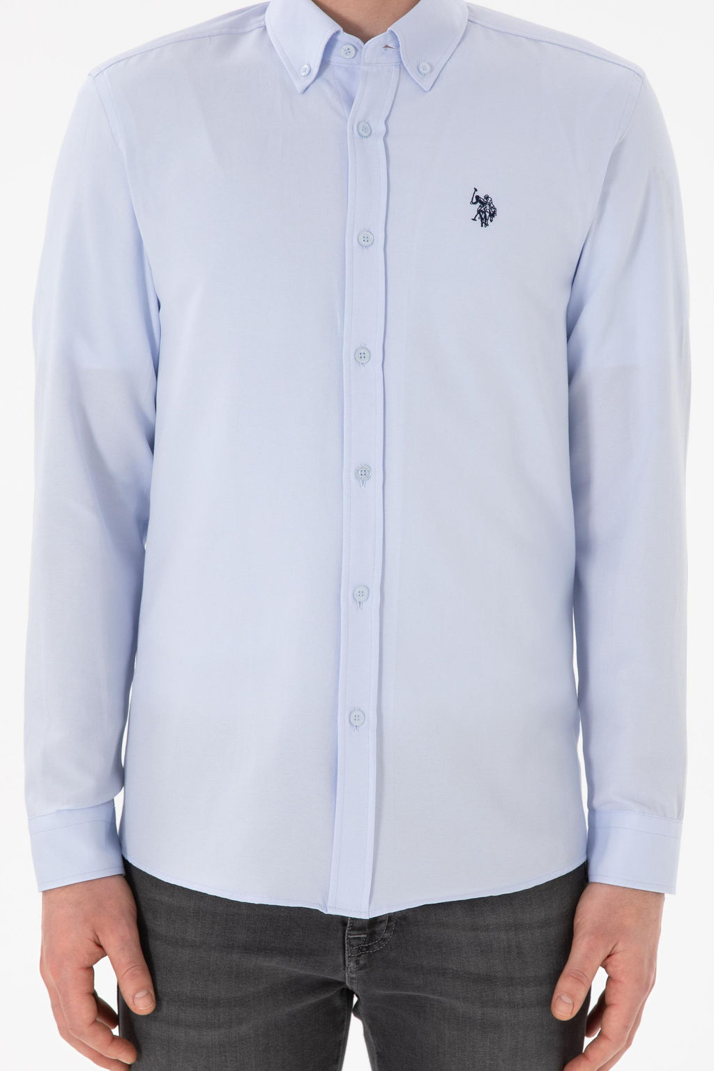 Erkek A__k Mavi Uzun Kollu Basic G_mlek Sepette S_rpriz _ndirim - U.s. polo assn фото 7