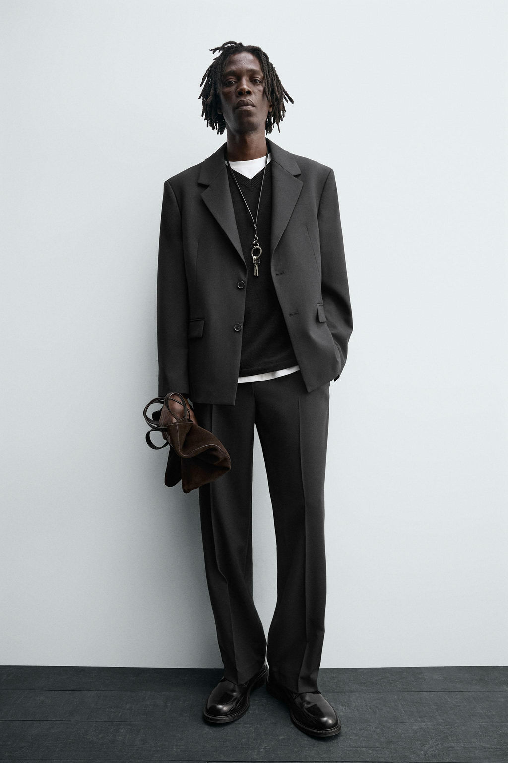 TEXTURED SUIT TROUSERS - Zara фото 5