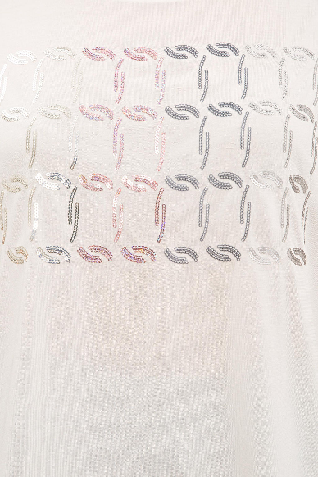 Kad_n Beyaz Bisiklet Yaka Ti__rt