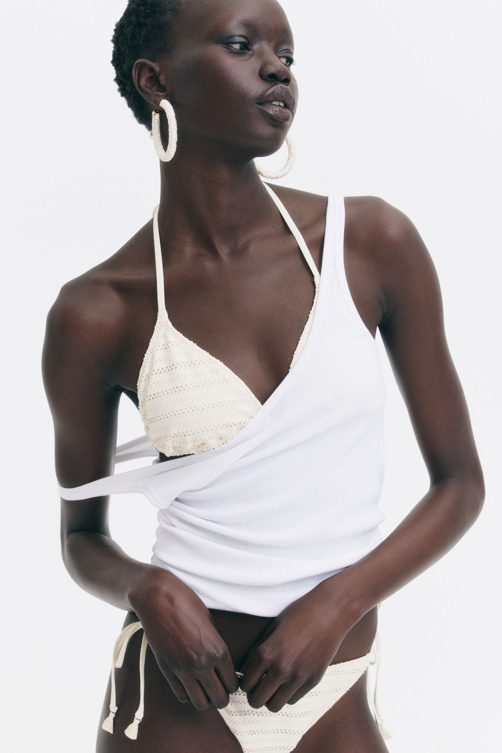 Top de bikini triangular con relleno - H&m фото 4