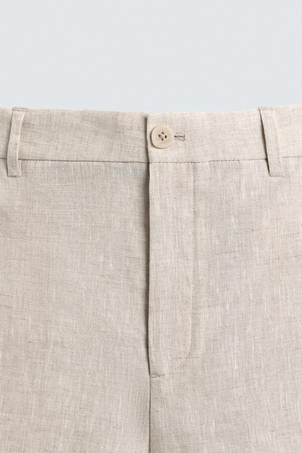 BERMUDA REGULAR FIT 100% LINO / Beige claro