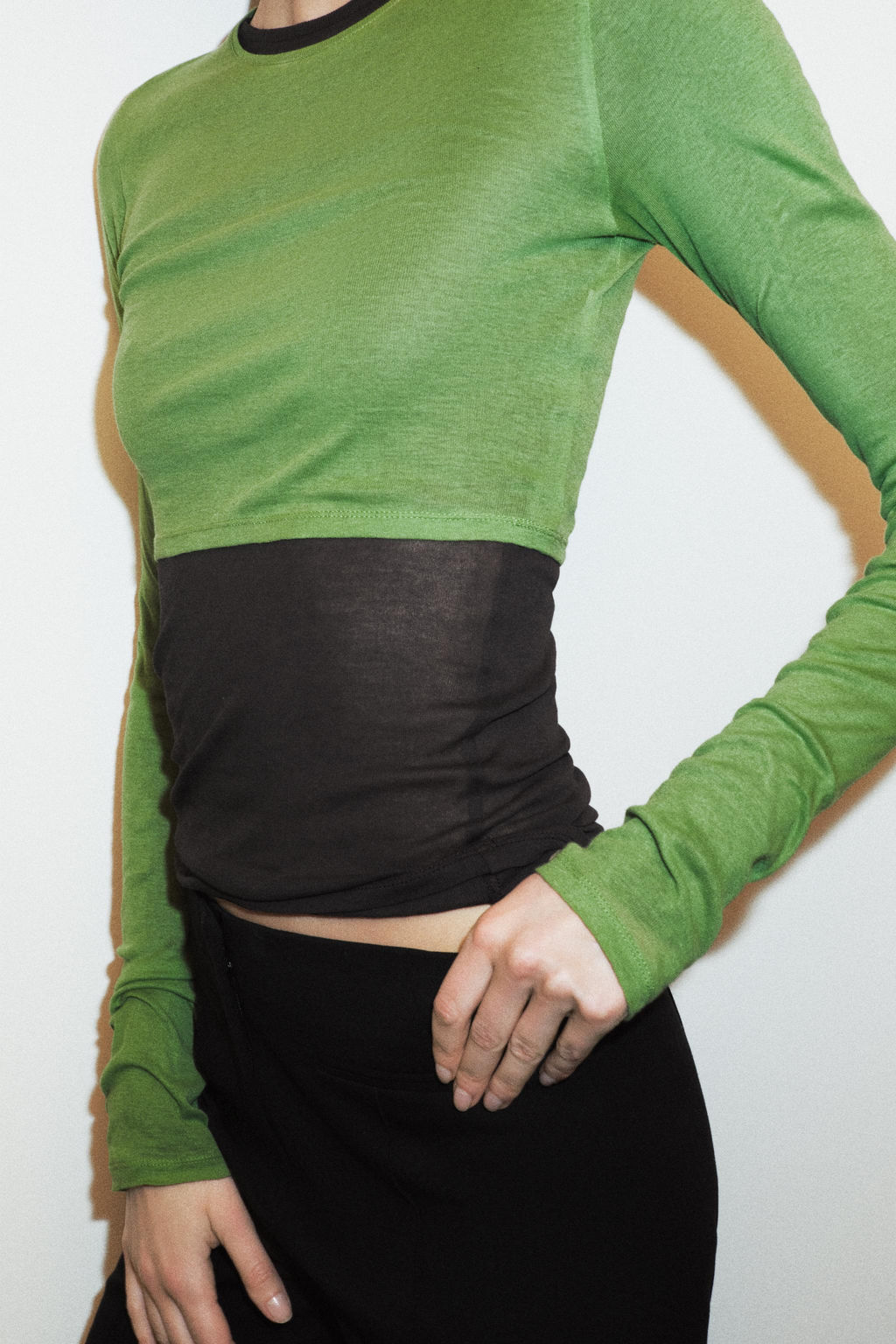 CAMISETA CROPPED SUPIMA® / Verde - Zara фото 3